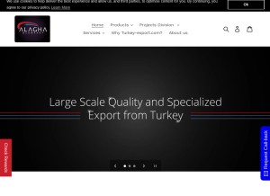 How turkey-export.com looks like on a tablet such as an iPad.