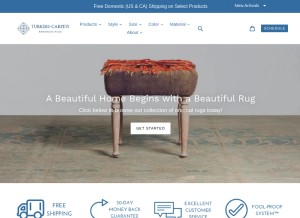 How turkishcarpetusa.com looks like on a tablet such as an iPad.