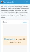 How turncameraon.com looks like on a mobile device such as an iPhone.