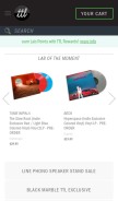 How turntablelab.com looks like on a mobile device such as an iPhone.