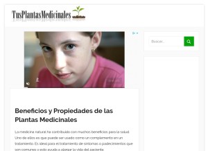 How tusplantasmedicinales.com looks like on a tablet such as an iPad.