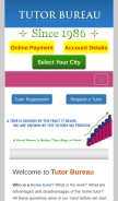 How tutorbureau.com looks like on a mobile device such as an iPhone.