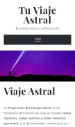 How tuviajeastral.com looks like on a mobile device such as an iPhone.