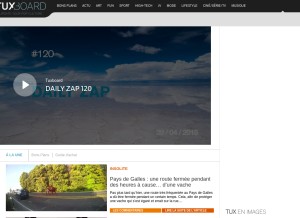 How tuxboard.com looks like on a tablet such as an iPad.