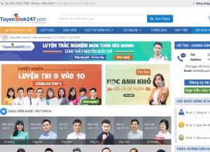 How tuyensinh247.com looks like on a tablet such as an iPad.