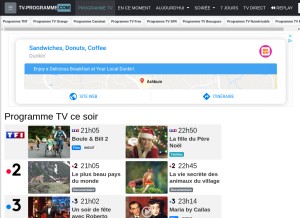 How tv-programme.com looks like on a tablet such as an iPad.