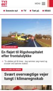 How tv2east.dk looks like on a mobile device such as an iPhone.