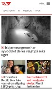 How tv2nord.dk looks like on a mobile device such as an iPhone.
