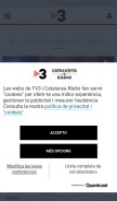 How tv3.cat looks like on a mobile device such as an iPhone.
