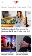 How tv3.lt looks like on a mobile device such as an iPhone.