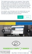 How tveyes.com looks like on a mobile device such as an iPhone.
