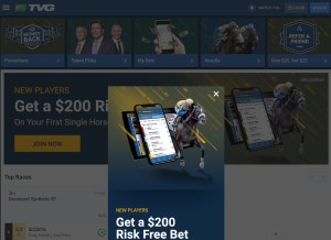 How tvg.com looks like on a tablet such as an iPad.