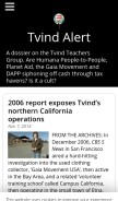 How tvindalert.com looks like on a mobile device such as an iPhone.