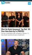 How tvinsider.com looks like on a mobile device such as an iPhone.