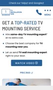 How tvinstallationone.com looks like on a mobile device such as an iPhone.