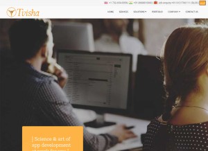 How tvisha.com looks like on a tablet such as an iPad.