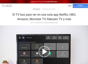 How tviso.com looks like on a tablet such as an iPad.