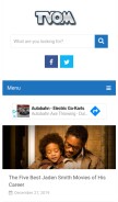How tvovermind.com looks like on a mobile device such as an iPhone.