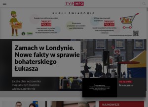 How tvp.info looks like on a tablet such as an iPad.