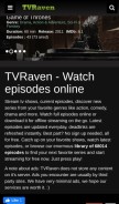 How tvraven.pro looks like on a mobile device such as an iPhone.
