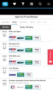 How tvsportguide.com looks like on a mobile device such as an iPhone.