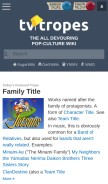 How tvtropes.org looks like on a mobile device such as an iPhone.
