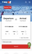 How twayair.com looks like on a mobile device such as an iPhone.