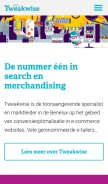 How tweakwise.com looks like on a mobile device such as an iPhone.