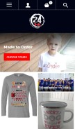 How twentyfourink.com looks like on a mobile device such as an iPhone.