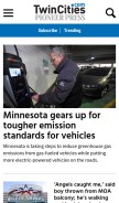 How twincities.com looks like on a mobile device such as an iPhone.