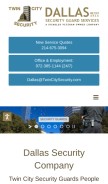 How twincitysecuritydallas.com looks like on a mobile device such as an iPhone.