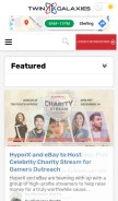 How twingalaxies.com looks like on a mobile device such as an iPhone.