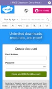 How twinkl.com looks like on a mobile device such as an iPhone.
