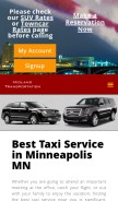 How twinstaxilimo.com looks like on a mobile device such as an iPhone.