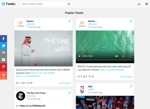 How twipu.com looks like on a tablet such as an iPad.