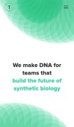 How twistdna.com looks like on a mobile device such as an iPhone.