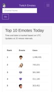 How twitchemotes.com looks like on a mobile device such as an iPhone.