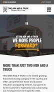 How twomenandatruck.com looks like on a mobile device such as an iPhone.