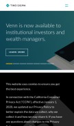 How twosigma.com looks like on a mobile device such as an iPhone.