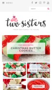 How twosisterscrafting.com looks like on a mobile device such as an iPhone.