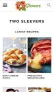How twosleevers.com looks like on a mobile device such as an iPhone.