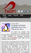 How txori.com looks like on a mobile device such as an iPhone.