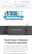 How txsg.com looks like on a mobile device such as an iPhone.