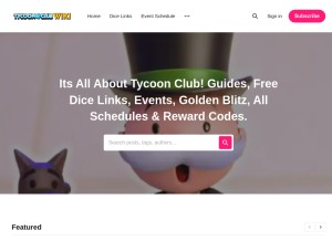 How tycoonclub.wiki looks like on a tablet such as an iPad.