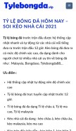 How tylebongda.vip looks like on a mobile device such as an iPhone.