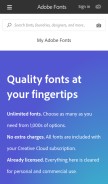 How typekit.com looks like on a mobile device such as an iPhone.
