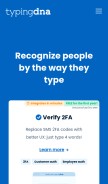 How typingdna.com looks like on a mobile device such as an iPhone.