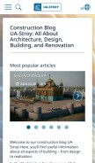 How ua-stroy.com looks like on a mobile device such as an iPhone.
