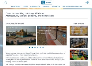 How ua-stroy.com looks like on a tablet such as an iPad.