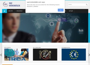 How uacmuhendislik.com looks like on a tablet such as an iPad.